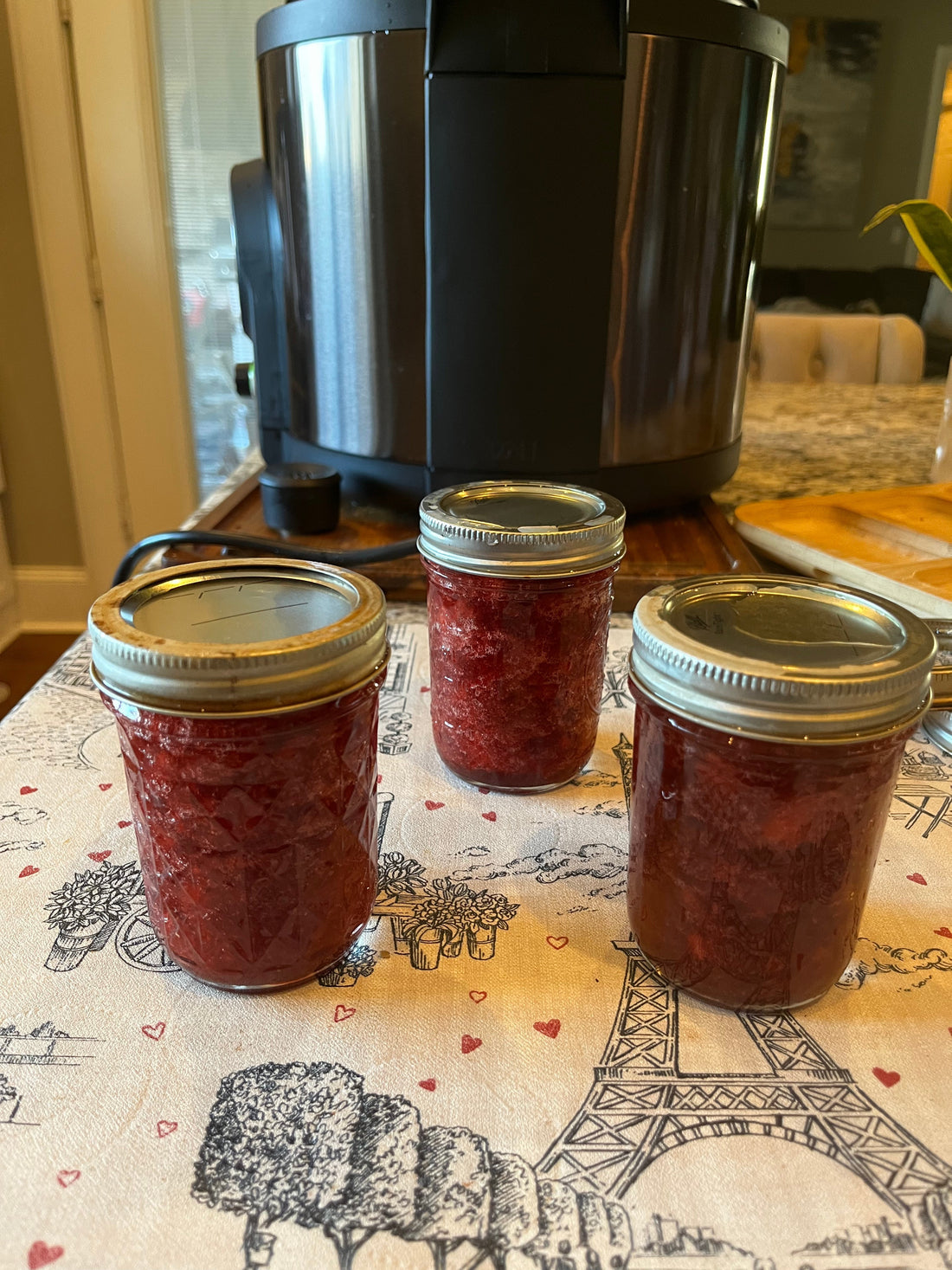 Three Jars of Strawberry Jam