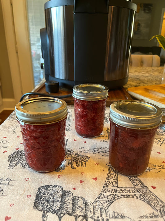 Three Jars of Strawberry Jam